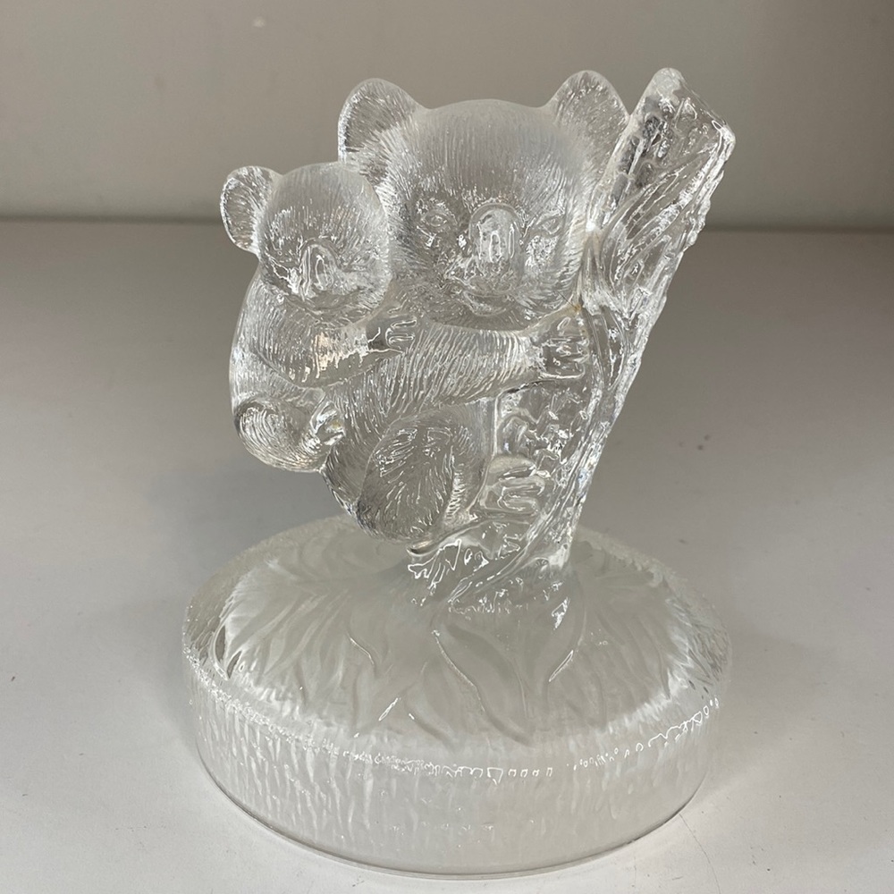 Vintage Koala Lead Crystal ONEIDA CAPRI Collection KOALA BEAR Sculpture Italy